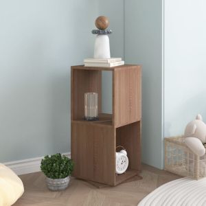 Въртящ се шкаф, дъб сонома, 34,5x34,5x75,5 см, инженерно дърво