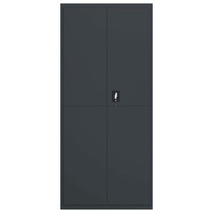 Шкаф за папки антрацит 90x40x200 см стомана