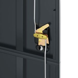 Шкаф за папки антрацит 90x40x200 см стомана