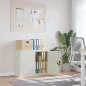 Шкаф за папки светлосив 90x40x70 см стомана