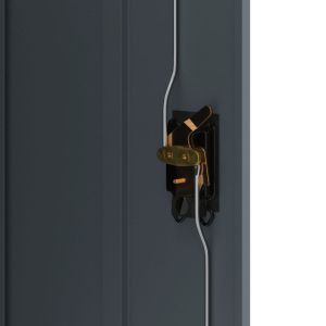 Шкаф за папки антрацит 90x40x70 см стомана