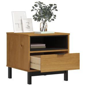 Помощна маса "FLAM" 50x50x50 см борово дърво масив