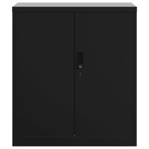 Шкаф за папки черен 79x40x90 см стомана