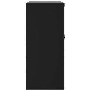 Шкаф за папки черен 79x40x90 см стомана