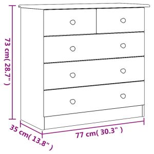 Скрин ALTA, 77x35x73 см, бор масив