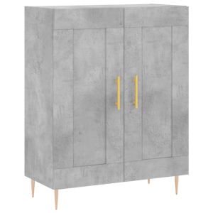 Висок шкаф, бетонно сив, 69,5x34x180 см, инженерно дърво