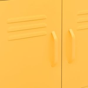 Шкаф за съхранение, горчица, 60x35x56 см, стомана