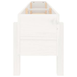 Градинско повдигнато легло, бяло, 160x30x38 см, бор масив