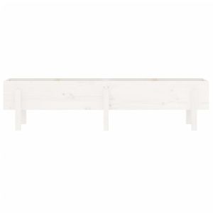 Градинско повдигнато легло, бяло, 160x30x38 см, бор масив