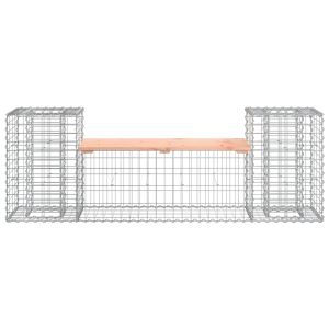 Градинска пейка габион 183x41x60,5 см дугласко дърво масив