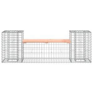 Градинска пейка габион 183x41x60,5 см дугласко дърво масив