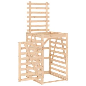 Контейнер за съхранение на кош 84x90x128,5 см дърво бор масив