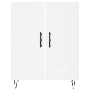 Висок шкаф, бял, 69,5x34x180 см, инженерно дърво