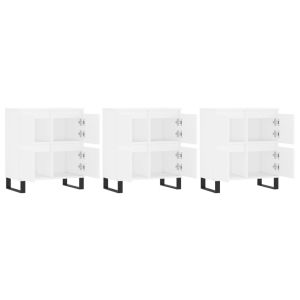 Сайдборди, 3 бр, бели, инженерно дърво