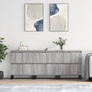Сайдборди, 3 бр, сив сонома, инженерно дърво