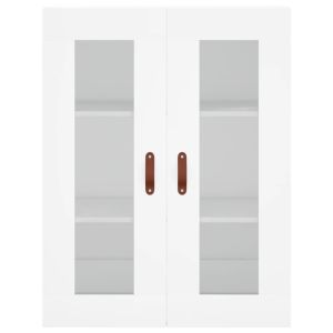 Висок шкаф, бял, 69,5x34x180 см, инженерно дърво