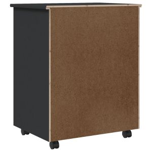 Шкаф с чекмеджета на колелца MOSS, сив, бор масив