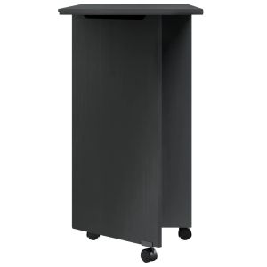 Шкаф с колелца и бюро MOSS, сив, бор масив