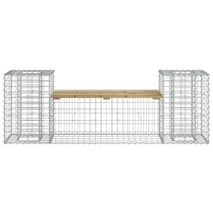 Градинска пейка габионен дизайн 183x41x60,5 см импрегниран бор