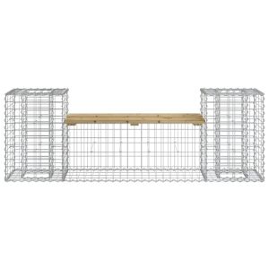Градинска пейка габионен дизайн 183x41x60,5 см импрегниран бор