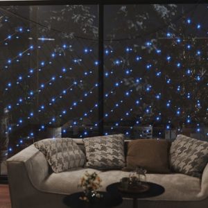 Коледна светеща мрежа, синя, 4x4 м, 544 LED, за закрито/открито