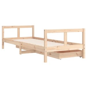 Рамка за детско легло с чекмеджета, 80x200 см, чам масив