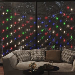 Коледна светеща мрежа цветна 4x4 м 544 LED за закрито/открито