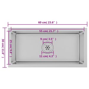 Ръчно изработена кухненска мивка, неръждаема стомана