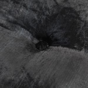 Кръгъл пуф, кадифе, 40x20 см, антрацит