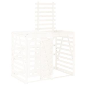 Удължение за контейнер за съхранение на кош бял дърво бор масив