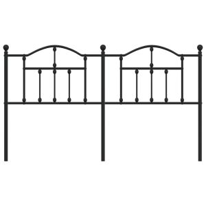 Метална резервна табла за легло, черна, 180 см