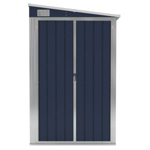 Градинска барака стенен монтаж антрацит 118x100x178 см стомана