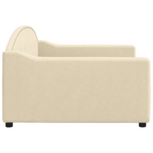 Кушетка, кремава, 100x200 см, плат