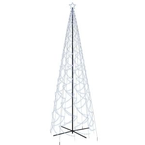 Коледна елха конус, студено бяло, 1400 LED, 160x500 см