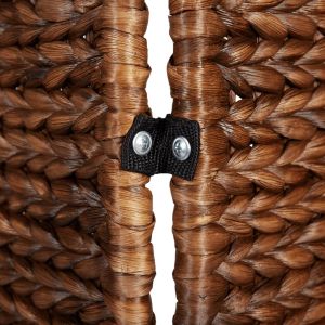 Разделител за стая, 3 панела, кафяв, 122x180 см, воден хиацинт