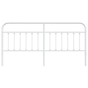 Метална резервна табла за легло, бяла, 200 см