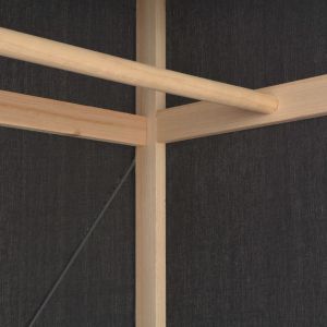 Гардероб, сив, 79x40x170 см, текстил