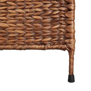 Разделител за стая, 5 панела, кафяв, 205x180 см, воден хиацинт