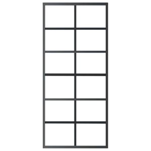 Плъзгаща се врата с механизъм, ESG стъкло и алуминий, 90x205 см