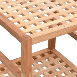 Етажерка за баня, 35,5x35,5x112,5 см, орехово дърво масив