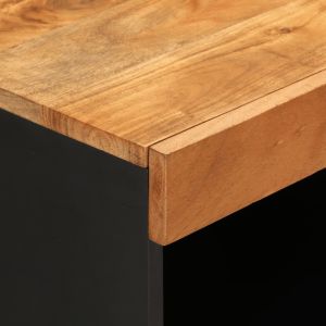 Страничен шкаф, 60x33x75 см, акациево дърво масив