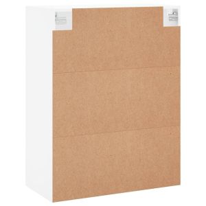 Стенен шкаф бял 69,5x34x90 см инженерно дърво