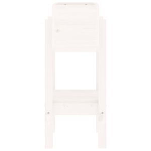 Градински сандък, бял, 62x30x69 см, бор масив