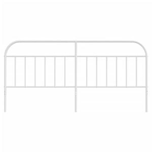 Метална резервна табла за легло, бяла, 193 см