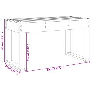 Градинска пейка 80x38x45 см масивна дугласка дървесина
