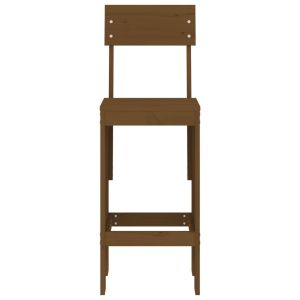 Бар табуретки 2 бр меденокафяви 40x48,5x115,5 см бор масив