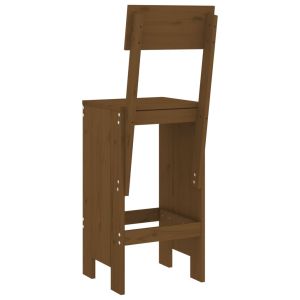 Бар табуретки 2 бр меденокафяви 40x48,5x115,5 см бор масив