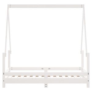 Рамка за детско легло, бяла, 70x140 см, бор масив