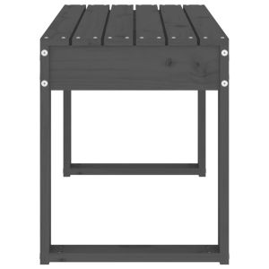 Градинска пейка сива 80x38x45 см борово дърво масив