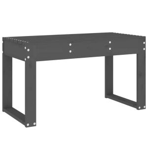 Градинска пейка сива 80x38x45 см борово дърво масив